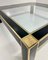 Square Coffee Table in Black Lacquer, Brass and Glass attributed to Pierre Cardin, France, 1970s (photo 7 of 9)