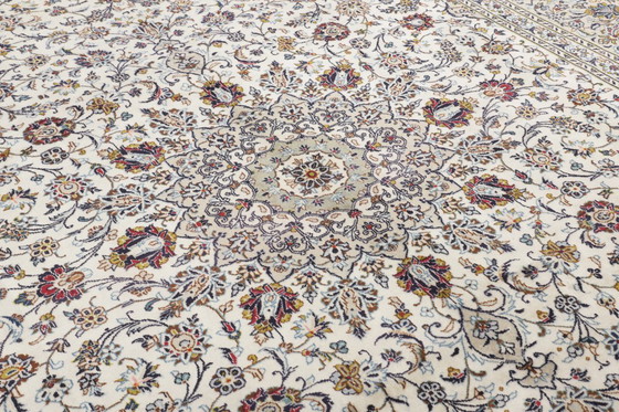Image 1 of Origineel Perzisch tapijt Keshan, Kashan Beige 398 x 295 cm In topconditie Klassiek