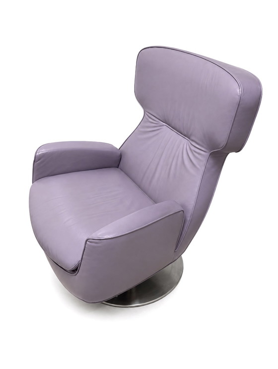 Fauteuil relax Leolux Ottana Plus Cuir Lilas – Leather, Metal (photo 5 of 6)