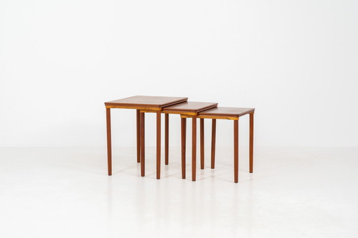 Set of 3 Nesting Tables by E.W. Bach for Toften Møbelfabrik (Denmark, 1960s)