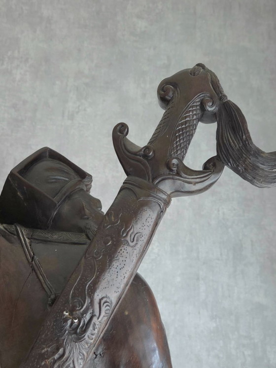 Image 1 of 19th century Asian deity sculpture - Hardwood - (ref 4105)