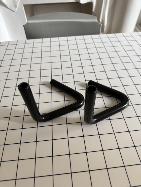 Image 1 of 1980s vintage postmodern design candlesticks