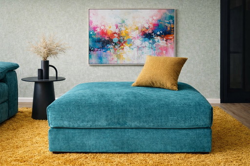 NUEVO taburete puf Melchior azul verde