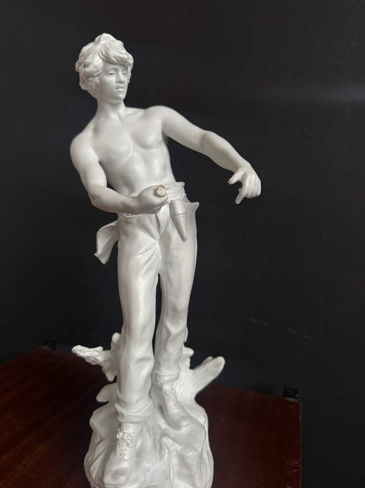 Antique Moreau biscuit porcelain statue