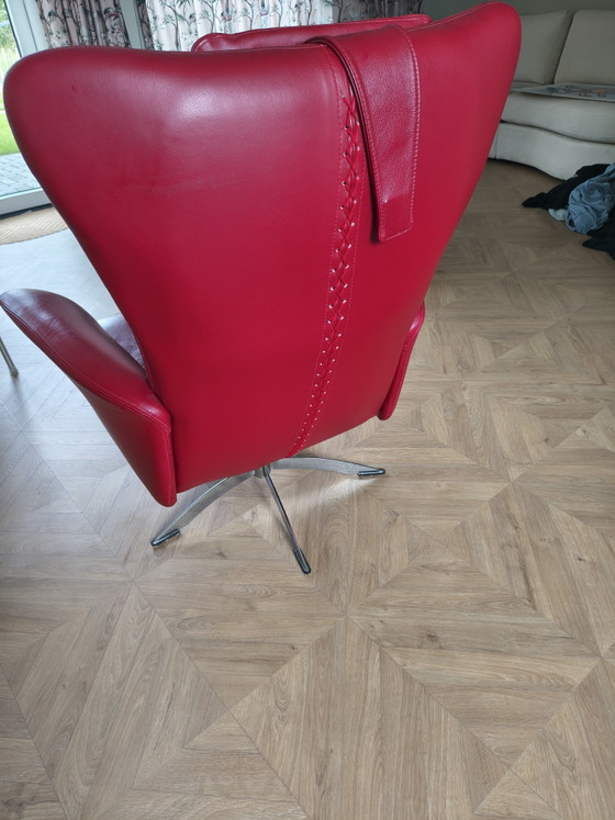 Montel Swivel Armchair - Hjort Knudsen – Swivel chairs, Leather, Chrome (photo 5 of 5)