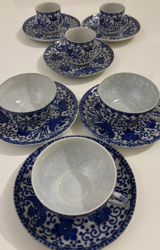 Service de table japonais vintage Phoenix, 12 pièces