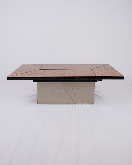 Image 1 of Elm burl salontafel/bar, Paul Michel voor Roche Bobois, Frankrijk, jaren 80
