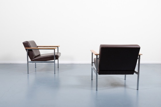 Image 1 of Anni '60 Coppia di poltrone architettoniche di design italiano