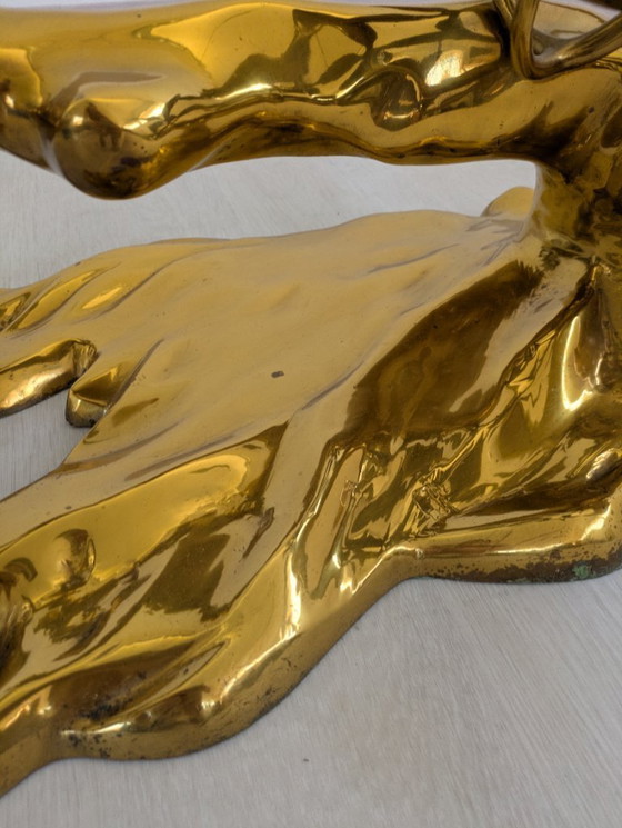 Image 1 of Willy Daro - Tavolino - Bonzaï - Ottone, vetro