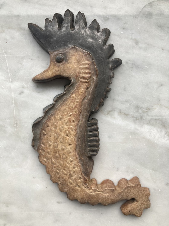 Image 1 of Vintage ceramic seahorse ca. 1960