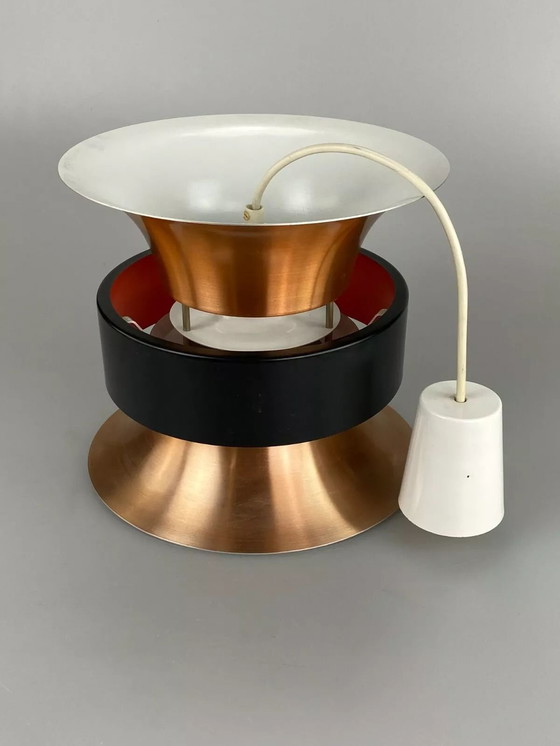 Image 1 of Lampada anni '60 e '70, lampada a sospensione, lampada da soffitto, design spaziale in metallo