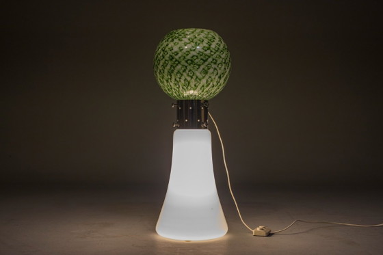 Image 1 of Murano Floor Lamp in Green Glitter Glass attributed to Mazzega, 1960s