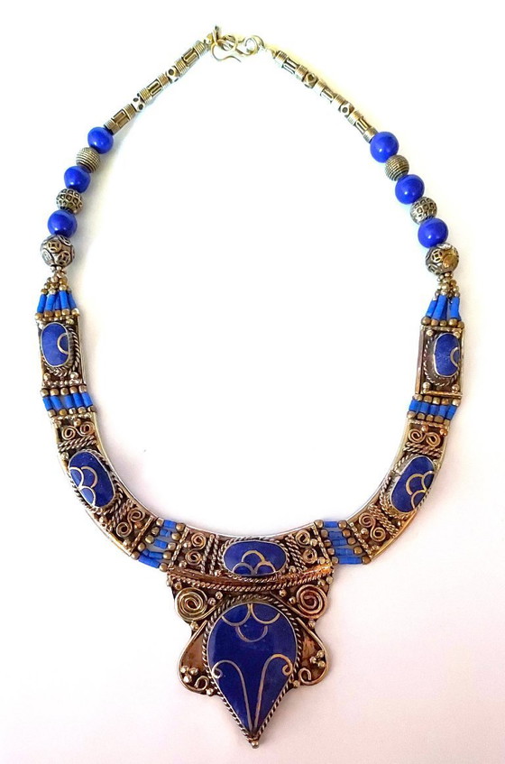 Image 1 of  sierraden set lapis lazuli necklace. Bracelet with turquoise stone