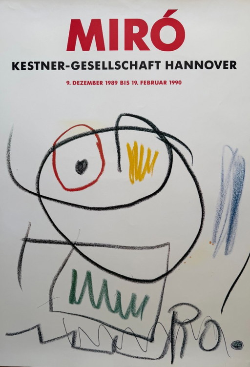Joan Miró (1893–1983), Kestner-Gesellschaft Hannover, 1989, originele tentoonstellingsposter – Paper