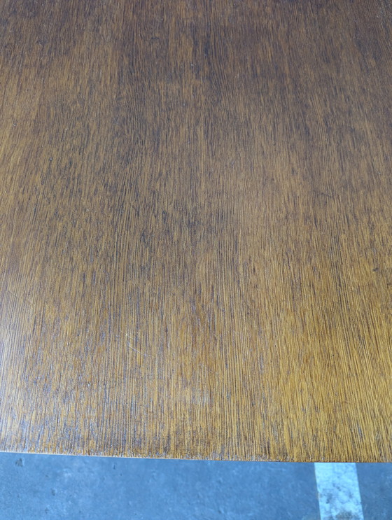 Image 1 of Table de salle à manger extensible en vieux chêne