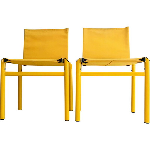 Paar vintage "Mastro" stoelen van Afra en Tobia Scarpa voor Molteni, Italië 1980