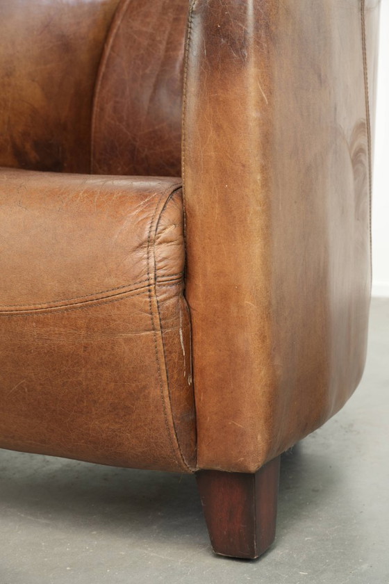 Zeitloser cognacfarbener Rindsleder Aviator Design Sessel – Leather (photo 12 of 13)