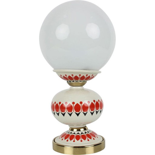 Vintage porseleinen lamp, Tsjechoslowakije 1960