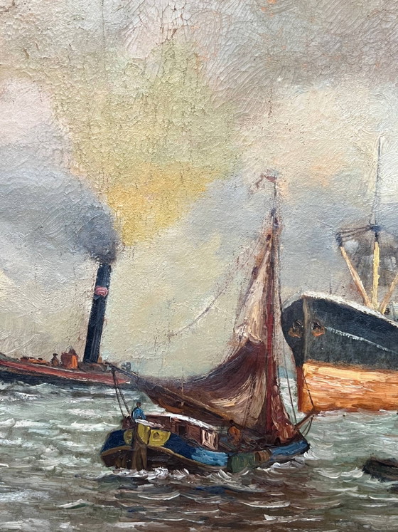 Alfred Jansen ( ). "Paesaggio marino". – Dipinti e disegni, Canvas (photo 5 of 8)