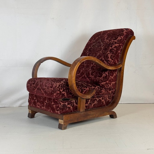 Paar massieve art-decofauteuils, jaren 1930 - voor renovatie