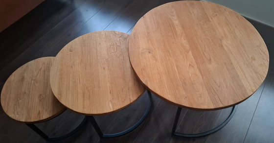 Image 1 of 3 teak tables