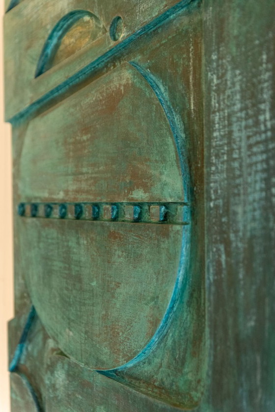 Image 1 of Victory of Segonzac. Carved and coppered triptych panel. Contemporary