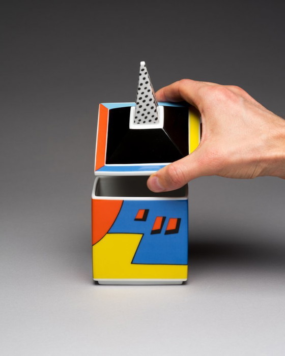 Image 1 of Rosenthal - Barbara Brenner Box Künstler-Sammeldosen "Artist Collection Boxes" series Porcelain Post-modernist Germany 80-90s