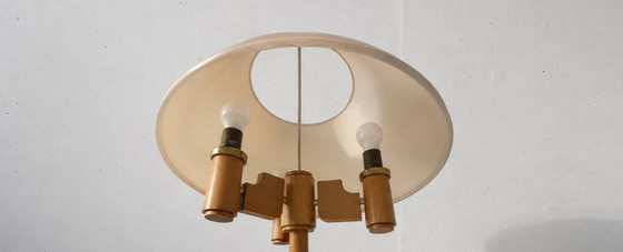 Image 1 of Lampada da terra vintage in legno di ciliegio, anni '70