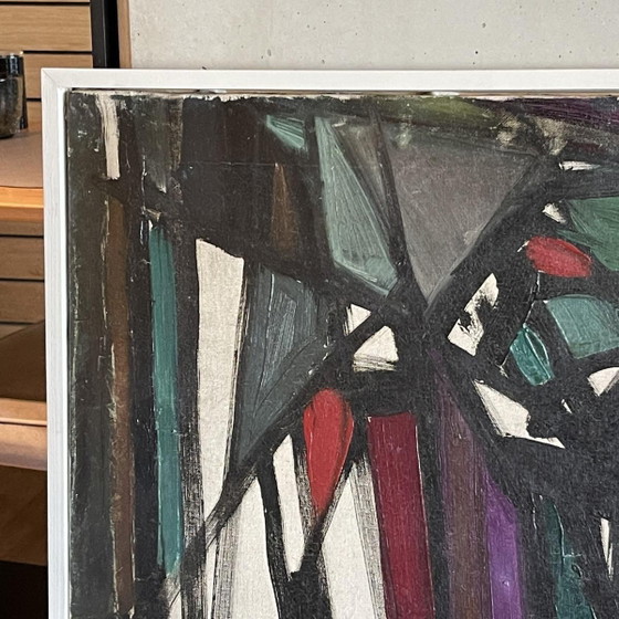 Ferdinand Vonck, Composition abstraite, Huile sur toile, Années 1950 – Peintures et dessins (photo 9 of 15)