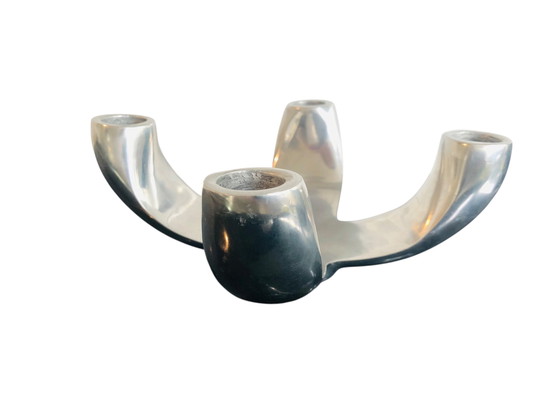 Image 1 of Candeliere vintage in metallo dell'era spaziale per 4 persone 