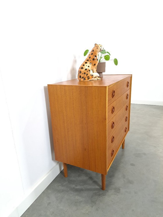 Image 1 of Dänische Teakholzkommode mit 5 Schubladen