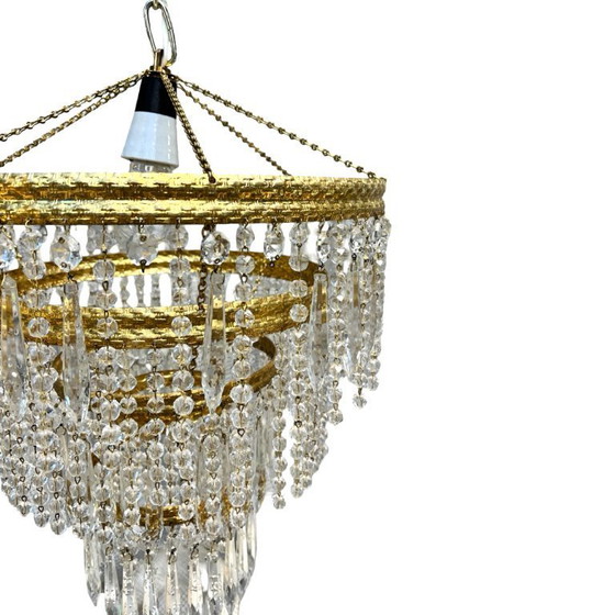 Image 1 of Crystal chandelier, Železnobrodské Sklo, Czechoslovakia, 1970s