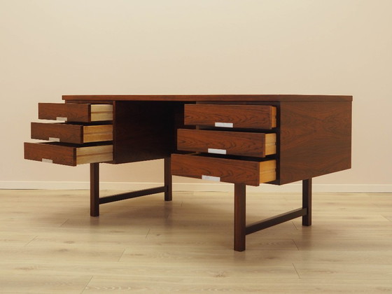 Image 1 of Scrivania in palissandro, design danese, anni '70, produzione: Eigil Petersens Møbelfabrik
