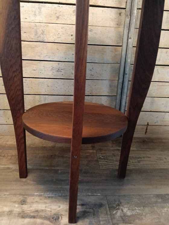Porta piante / Tavolino d'appoggio Art Déco in rovere stile Scuola di Amsterdam – Legno (photo 6 of 7)