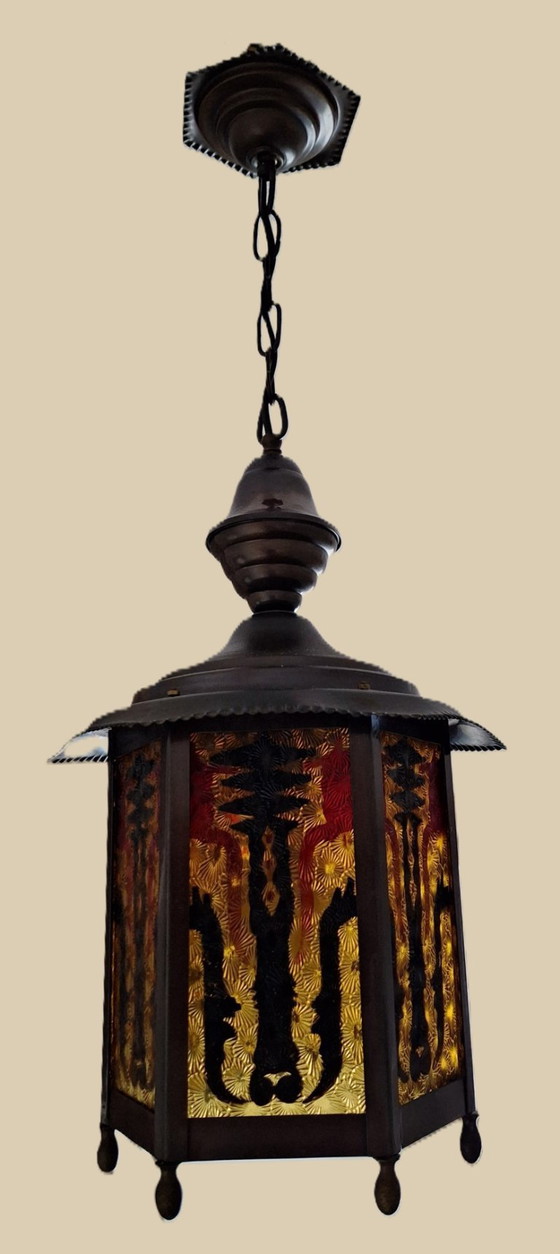 Image 1 of Lampada da sala/ Lampada da sala, originale della Scuola di Amsterdam.