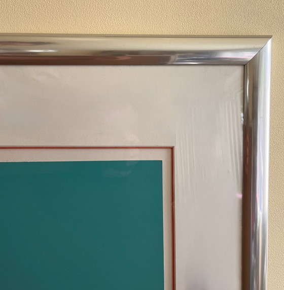 Image 1 of Andy Warhol Marilyn VII (turquoise) screen print including passe-partout and frame