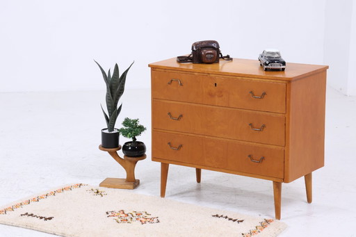 Vintage chest of drawers | Mid - Century drawer cabinet | 60s 70s wood storage #04-21