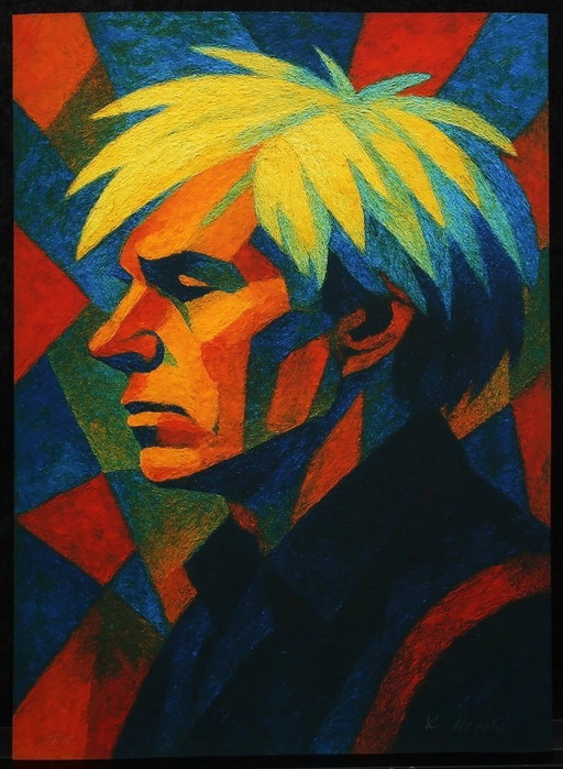 Karmen Moccha : "Hommage à Andy Warhol". Giclée sur Velours Hahnemühle, signée à la main. Édition 2/10. En excellent état.