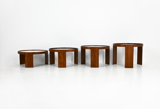Image 1 of Große Satztische 780 von Gianfranco Frattini für Cassina, 1960er Jahre, 4er-Set