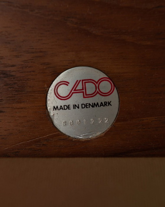 Image 1 of Vintage Senator tweezitsbank van Ole Wanscher voor Cado | Frame van Deens teakhout | Originele bekleding | Jaren 60