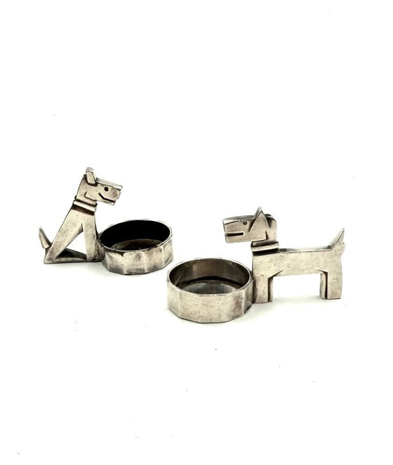 Image 1 of Art Deco silver-plated Ric & Mac Salt & Pepper, Edouard Marcel Sandoz, Gallia Christofle, France 1930s
