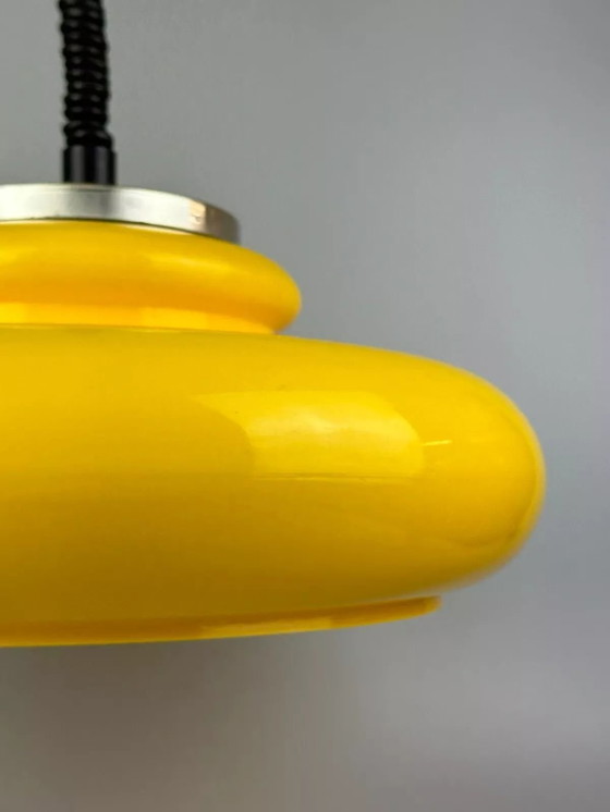 Image 1 of Lampada da soffitto anni '60-'70, lampada a sospensione, plastica, metallo cromato, design spaziale