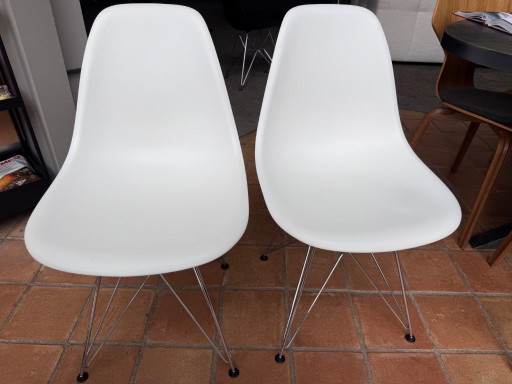 Vitra Eames DSR Sedie da pranzo bianche 4 pezzi
