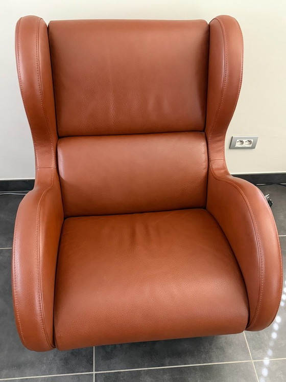 Schommelstoel Met Poef Big Oma Durlet – Schommelstoelen, Leather, Metal (photo 7 of 12)