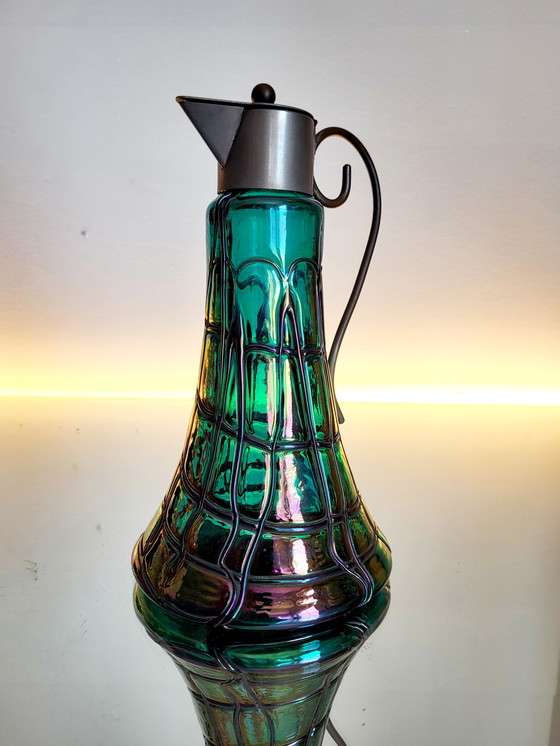 Image 1 of Art nouveau karaf, pitcher, König & Habel Ignaz, Oostenrijk, 1880-1890