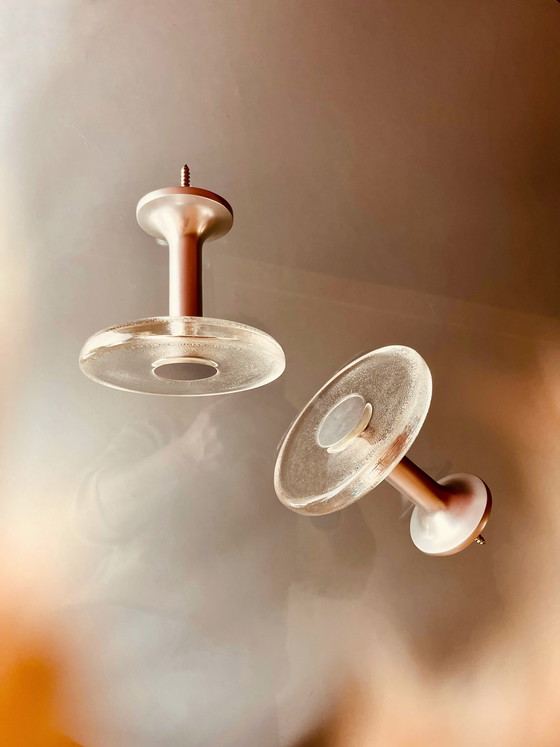 Image 1 of Set of 70s glass design wall hooks