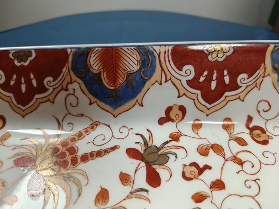 Image 1 of Japanische Imari Porzellanplatte – Handbemalt mit Golddekor – Arita Stil | Japanese Imari Porcelain Plate Hand Painted Gold