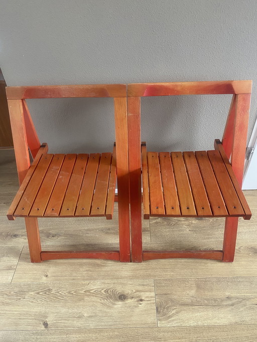 2 sillas plegables vintage Aldo Jacober