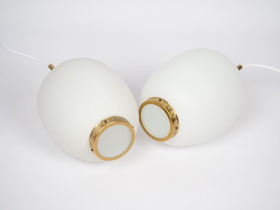 Image 1 of Coppia di 2 lampade a sospensione vintage danesi Kina di Bent Karlby, Lyfa, 1946