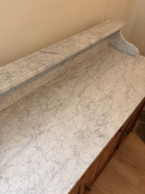 Image 1 of Vintage sideboard with marble top